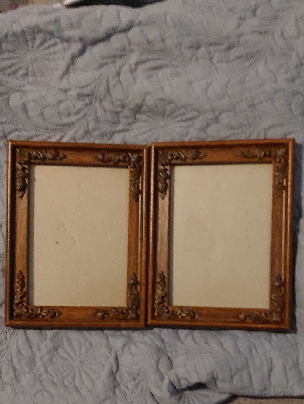 Ornate 2 Wooden Picture Frames - Brown